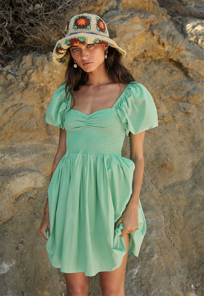 Saltwater Luxe - Ariana Mini Dress Sea Green