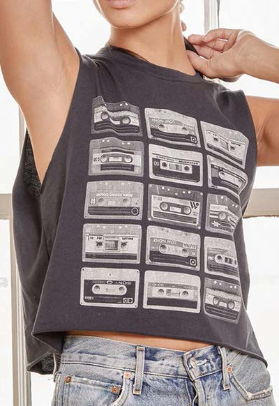 Prince Peter Collection - Cassette Tape Tank Top Off Black