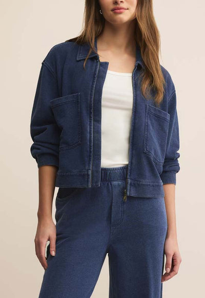 Z Supply - Heritage Knit Denim Jacket Indigo