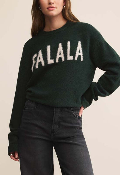 Z Supply - Holiday Cheer Sweater Garland Green