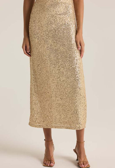 Z Supply - Saturn Sequin Skirt Champagne