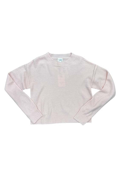 Bobi - Crewneck Boxy Sweater Blush