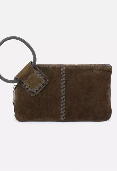 Hobo - Sable Wristlet Herb Suede Whipstitch