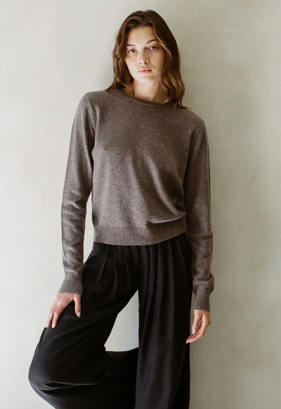 Maelle Pullover Cashmere Sweater - Dark Mocha