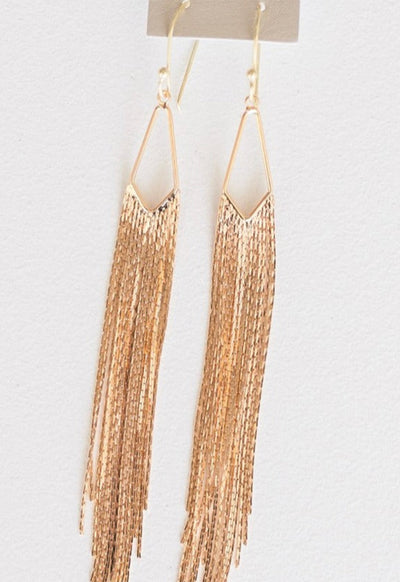 Ashton 18K Gold Plated Fringe Earrings - Gold