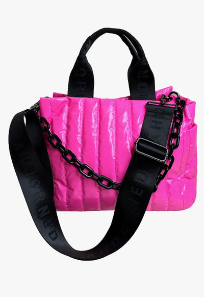 Ahdorned - Rosie Quilted Tote Neon Pink
