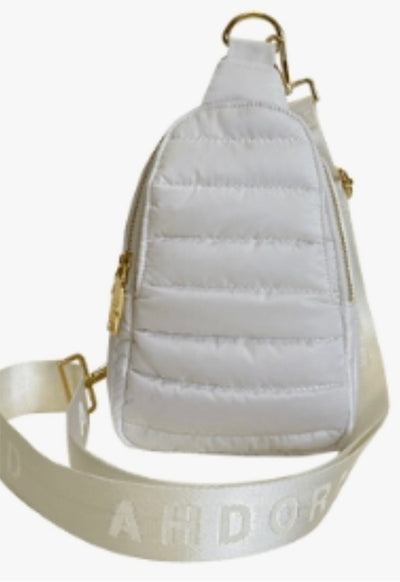 Ahdorned - Eliza Puffy Quilted Sling White