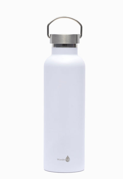 Wanderfull - 24oz Bottle White with Silver Top