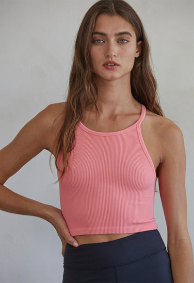 Knock Out Halter Top - French Pink