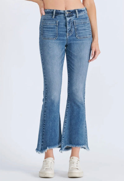 Hidden - Happi High Waist Flare Jean Medium Denim