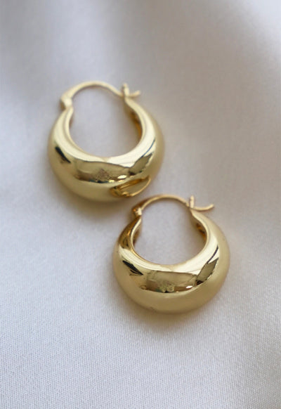 Coco Chunky Hoop Earrings - Gold