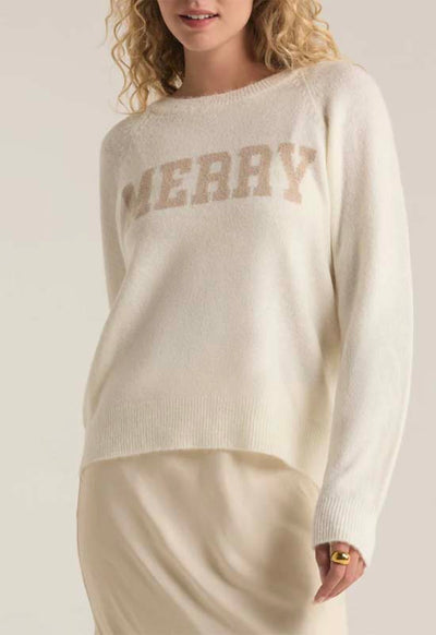 Z Supply - Merry Metalic Sweater Champagne