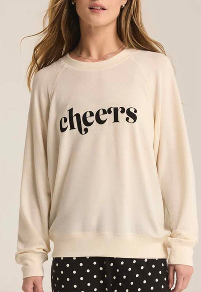 Z Supply - Cassie Cheers Long Sleeve Raglin Sea Salt