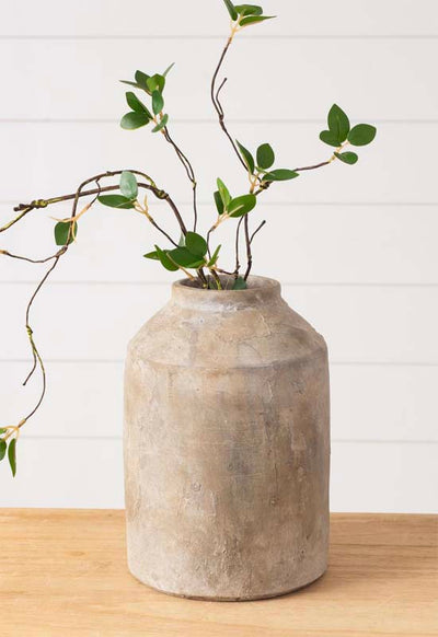 Antiqued Vase - Grey