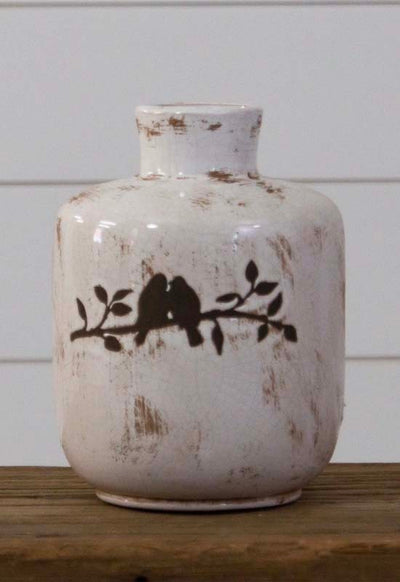 Birds Pottery Vase