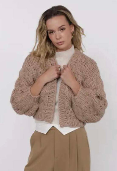 Sage The Label - This and That Chunky Sweater Taupe
