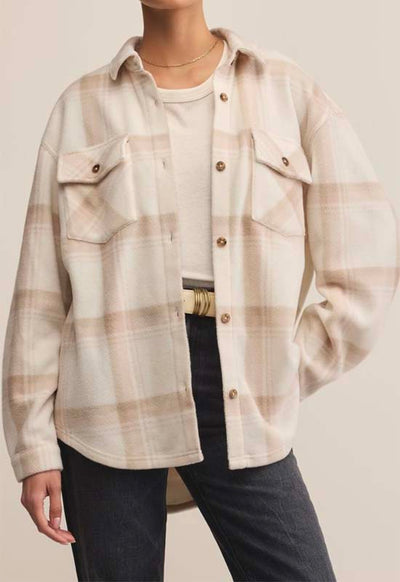 Z Supply - Hiker Two Tone Fleece Jacket Smokey