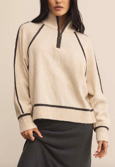 Z Supply - Alps Half Zip Sweater Oatmeal