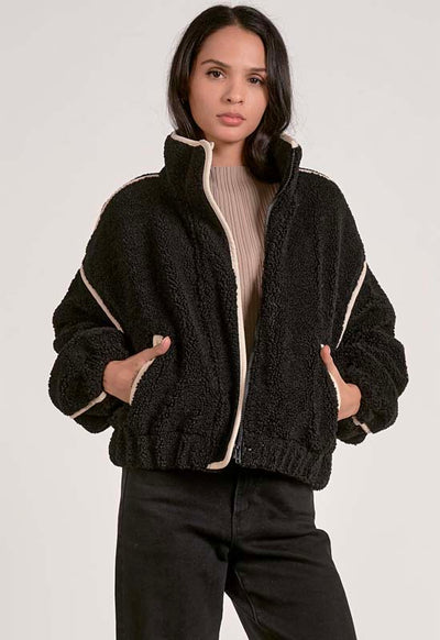 Elan - Bomber Jacket Black Off White