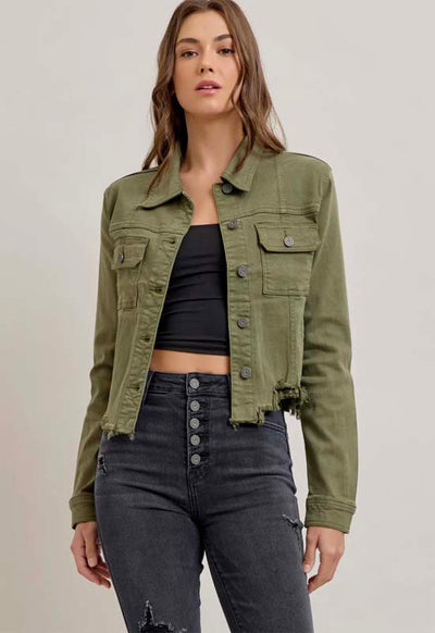 Hidden - Rebel Fitted Military Jacket Olive