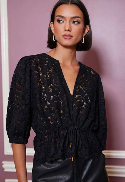 Bishop & Young - Chloe Lace Top Black