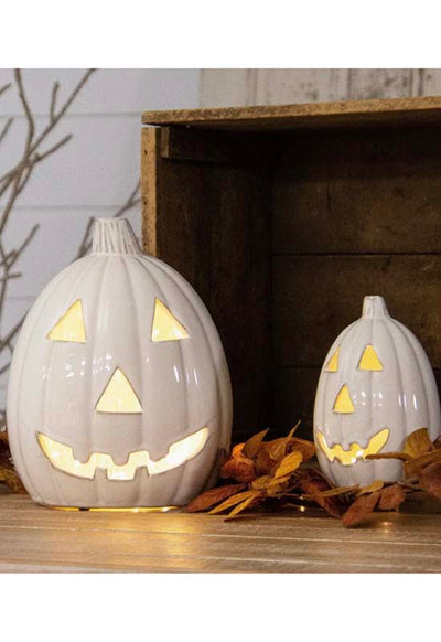 Glazed Ceramic Pumpkin Lanterns