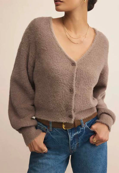 Z Supply - Sadira Fluffy Cardigan Moonlight