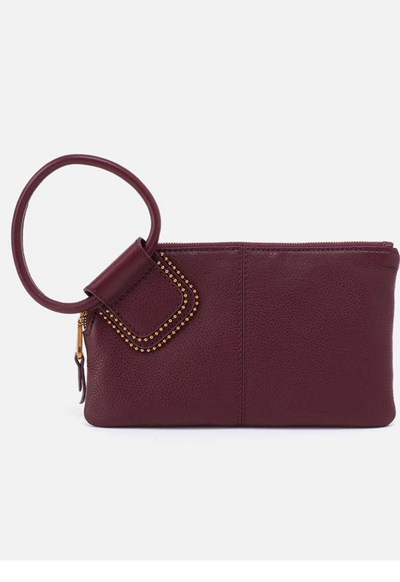 Hobo - Sable Wristlet Pebbled Leather Mullberry Glaze