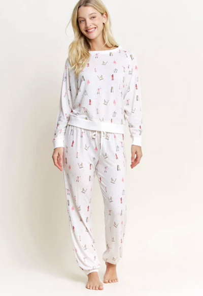 Honeydew - Star Seeker Ski Girls Ivory Pajamas Set