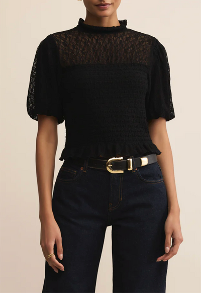 Z Supply - Glimpse Lace Top Black