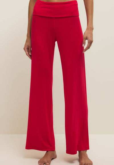 Z Supply - Essential Fold Over Pant Kiss Me Red