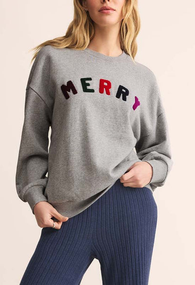Z Supply - Merry Sunday Sweatshirt Classic Heather Grey