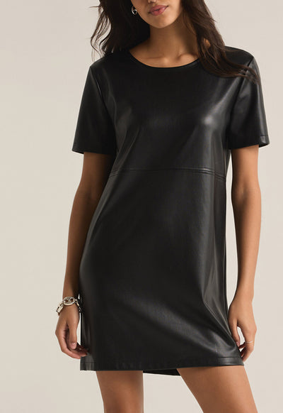 Z Supply - London Faux Leather Dress Black