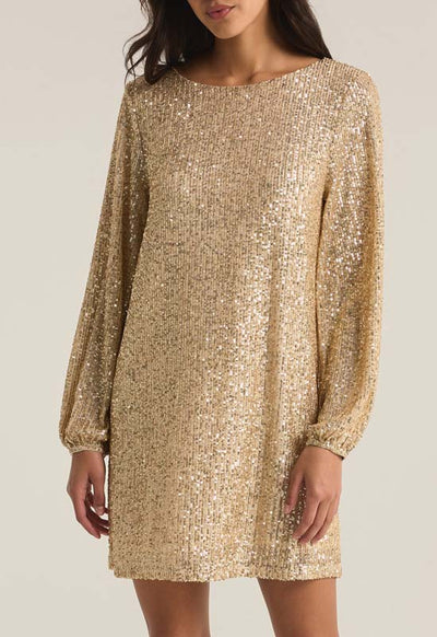 Z Supply - Andromeda Sequin Dress Champagne