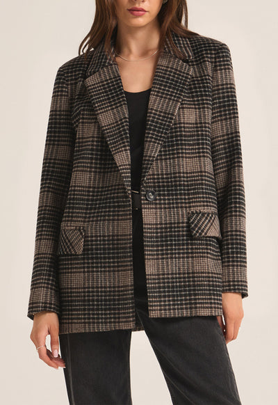 Z Supply - Kingston Relaxed Plaid Blazer Latte