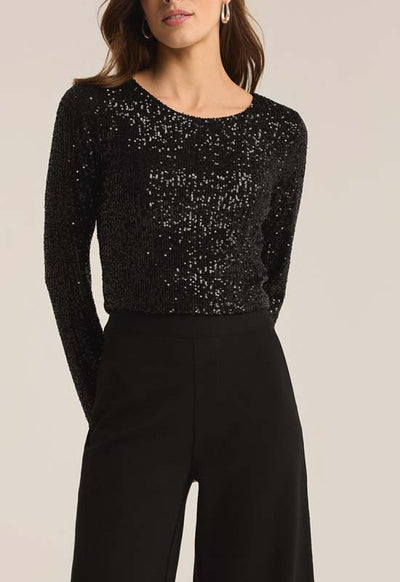 Z Supply - Aurora Sequin Top Black