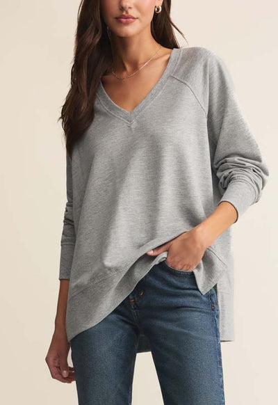 Z Supply - Weekender V-Neck Classic Heather Grey