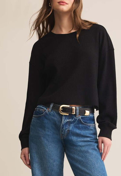 Z Supply - Angel Mini Thermal Top Black