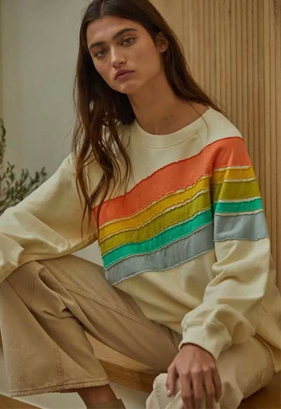 Counting Rainbow Sweater - Cream